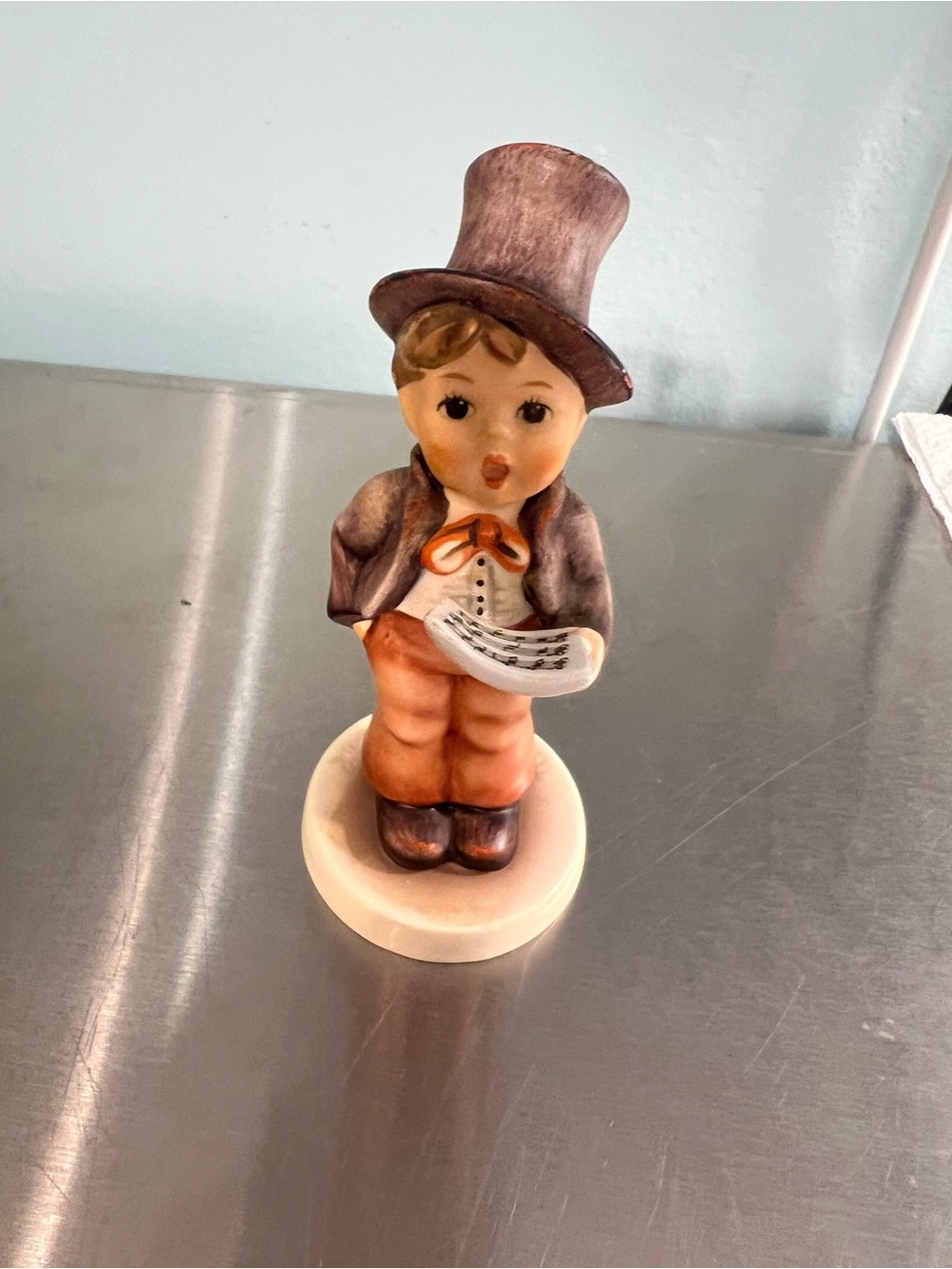 Goebel Hummel Choir Boy Porcelain Base Marking in Blue and Cream